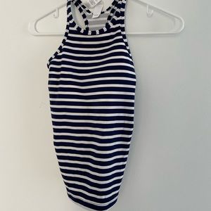 Mesh workout tank with built in bra - jcrew XS